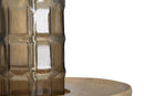 Lampada da Terra Bouteille Ø42x158 cm Vetro e in Ferro Tessuto e Legno Bianco e Marrone
