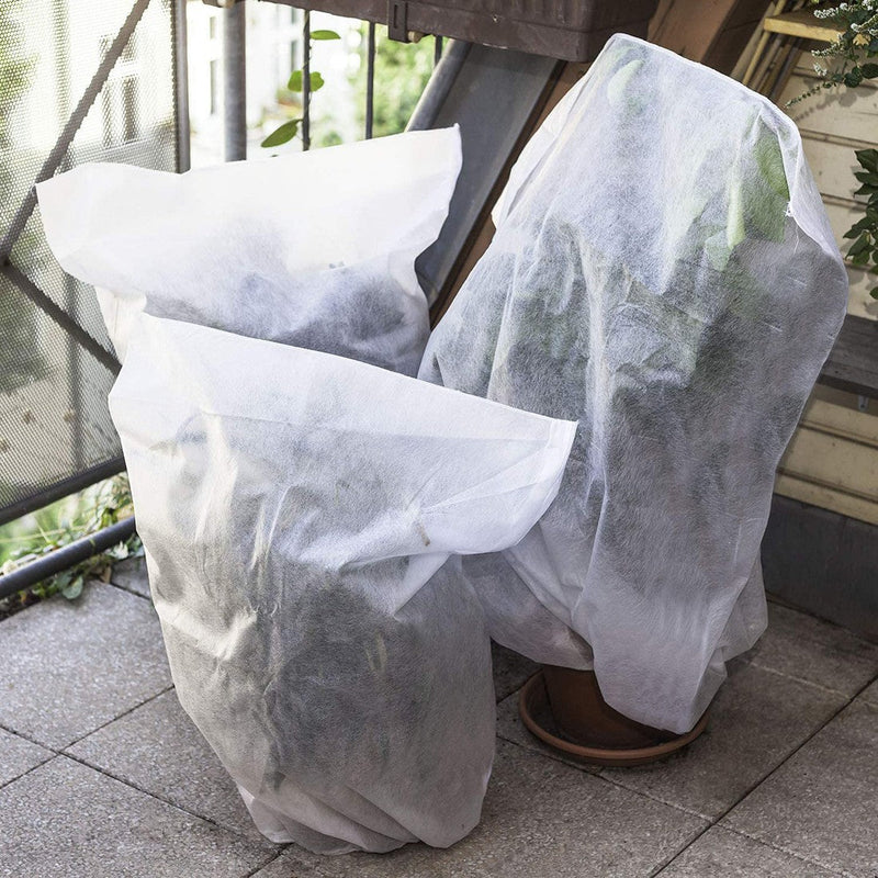 Set 2 Cappucci di Protezione per Piante in TNT 100X80 cm Sacchi Antigelo Telo Copri Pianta