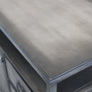 Mobile Emeric 132,5x37,5x82 h cm in Acciaio Grigio