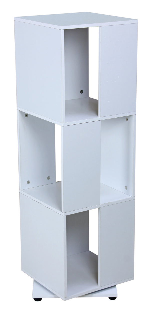 sconto Bibliothèque modulable 34x34x108 cm en panneau d'aggloméré blanc