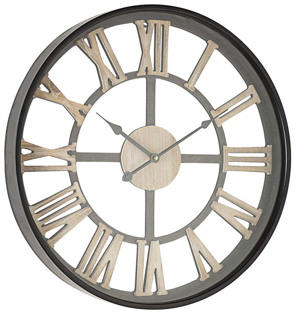 sconto Horloge Murale Ø50x6 cm en Mdf et Acier à Coutil