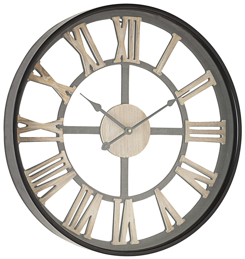 Orologio da Parete Ø50x6 cm in Mdf e Acciaio Ticking