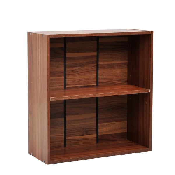 sconto Meuble bibliothèque avec étagères en noyer 60x24x63 cm