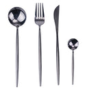 Servizio Set di Posate 24 Pezzi in Acciaio Inox VdE Tivoli 1996 Preciosa Nero