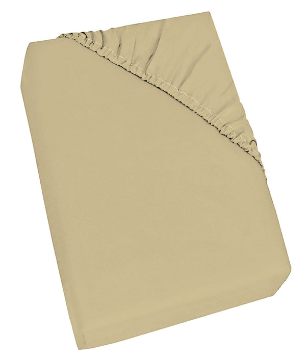 Drap inférieur avec coins et élastique Couleur unie Crème Différentes tailles online