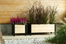 Fioriera da Giardino 58x36xH32 cm in Metallo e Legno di Pino Grezzo