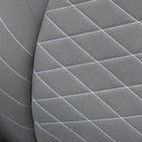 Sedia da Ufficio Direzionale 65,5x69,5x112-122 cm in Poliestere Grigio Chiaro