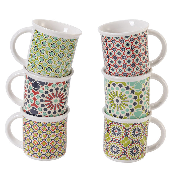 sconto Set 6 Tazzine da Caffè Ø6,4x5,5 cm in Bone China VdE Tivoli 1996 Agadir