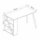 Scrivania 120x60x74 cm Pina 120 con libreria laterale noce antracite