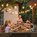Catena Luminosa da Esterno 1800x3,8x9 cm con 50 Luci LED IP44 in PET e Plastica Nero e Trasparente      