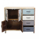Mobile Edison 100x40x86 h cm in Legno Multicolor