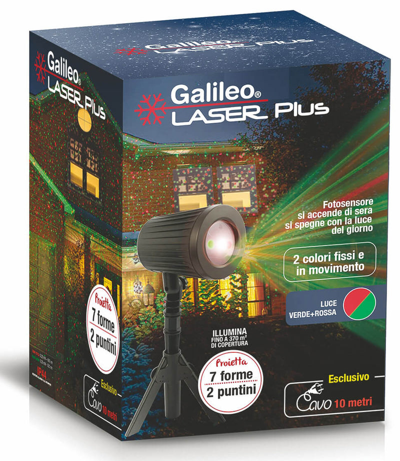 Proiettore Laser 2 Colori 7 Effetti Luci Natalizie da Interno e Esterno e Interno Soriani