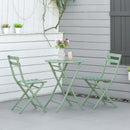 Set Tavolino e 2 Sedie Pieghevoli da Giardino   Verde