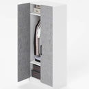 Armadio 210x91x52 cm 2 ante cemento