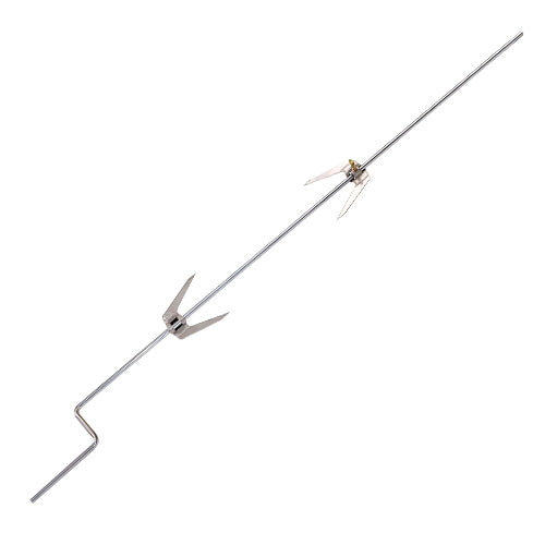 Tournebroche Inox avec 2 Fourchettes pour Barbecue Bbq Longueur 66 cm  prezzo