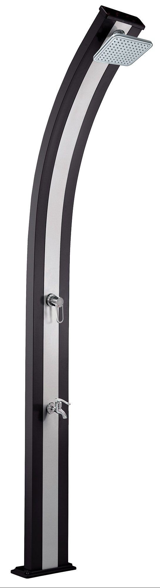 Douche Solaire de Jardin 30L Anthracite/Aluminium Mitigeur et Lave Pieds acquista