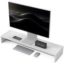 Supporto per Monitor 3 Vani 100x27x15 cm in Legno Bianco  