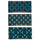 Set de 3 Plateaux 24,5x13x2 cm en Céramique VdE Tivoli 1996 Vétiver Pétrole Noir et Or