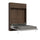 Lit double escamotable peu encombrant Kentaro H250 cm marron