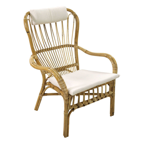 prezzo Fauteuil de jardin en rotin avec coussin 70/52x85/43H98/42cm Adami Relax