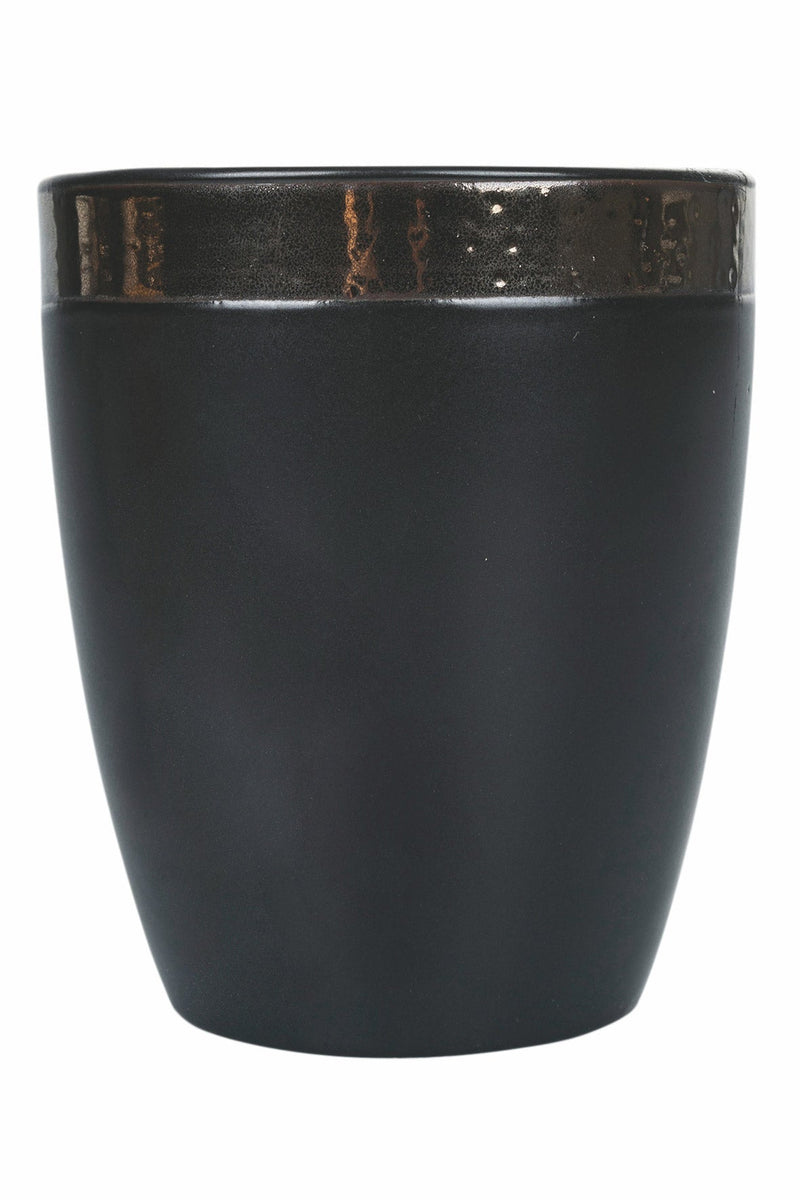 Set 6 Bicchieri per Acqua in Gres 330 ml Villa d'Este Home Tivoli Nero Naima