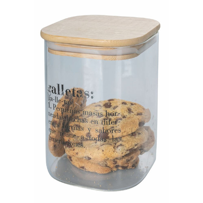 Barattolo Biscotti con scritta "Galletas" 1 Litro in Vetro VdE Tivoli 1996 Spagnolo