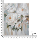 Dipinto su Tela Crem Flower 80x3,7x100 cm in Legno di Pino e Canvas Multicolor