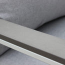 Salotto Angolare Surabaya con Cuscini in Alluminio Bianco