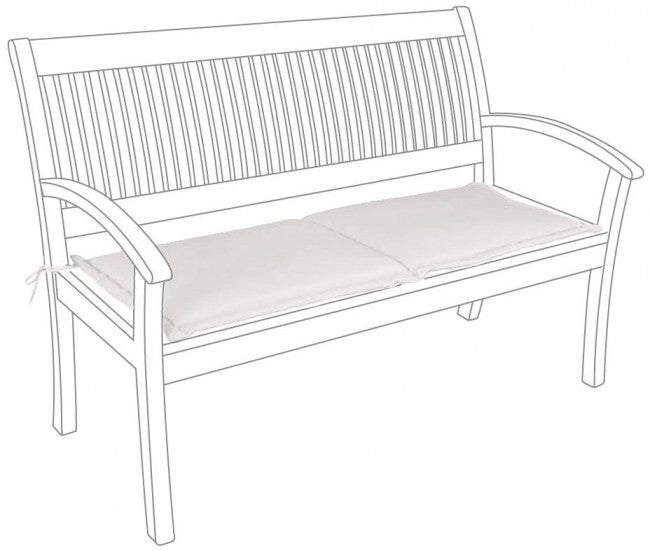 Cuscino Poly180 Naturale per Panca 2 Posti in Tessuto per Esterno