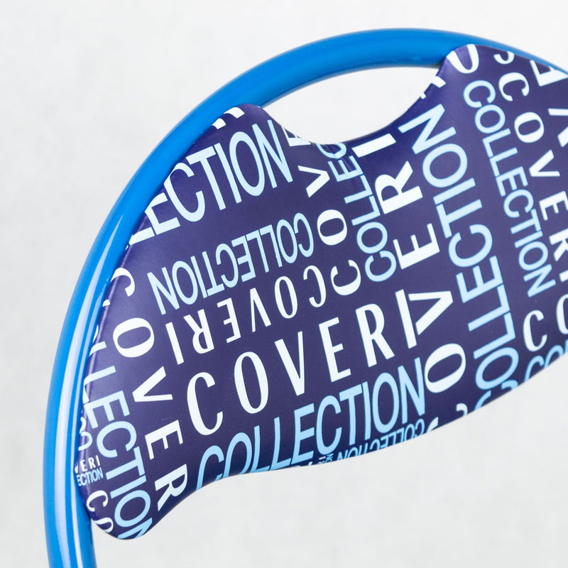 Sedia pieghevole in metallo con schienale e seduta imbottiti Coveri