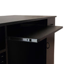 Scrivania da Ufficio Porta PC con Ripiano Tastiera Nera 120x60x74 cm 