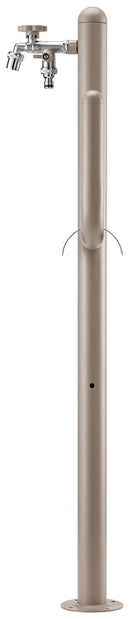 Fontana a Colonna Rubinetto Doppio in Ottone e Porta Tubo Arizona Belfer 42/ARZ Tortora