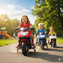 Moto Motocicletta Elettrica per Bambini 6V Kidfun Sportiva Blu