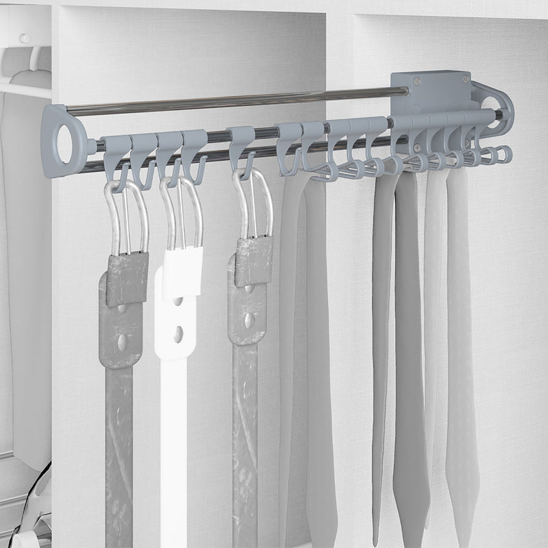 Porta Cravatte Laterale Estraibile Imballo 10 Pezzi Verniciato Alluminio Emuca