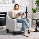 Poltrona da Salotto 77x77x86 cm a Molle Insacchettate in Tessuto Grigio  