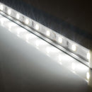 Bacheca con Apertura a Battente 51,5x79,0x2,3 cm in Alluminio con Led Nera