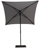 Ombrellone da Giardino 2x2 m Palo Ø38 mm in Alluminio Tessuto Dralon Acrilico Border Grigio