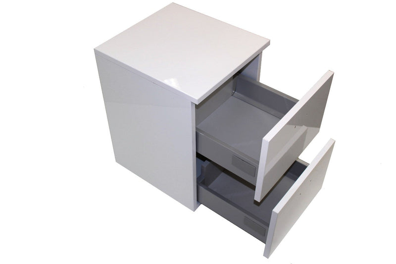 Mobile Cassettiera 2 Cassetti Soft Close in Legno in Melaminico 70x52x57cm TFT Samoa Rosso