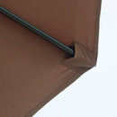 Ombrellone da Giardino 3x2.45 m Palo Ø38 mm in Acciaio Inclinabile Caffè 