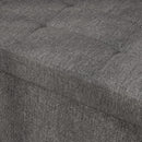 Panca Contenitore Pieghevole 84L 76x38x38 cm in Tessuto Grigio Scuro
