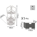 Portapiante Rosalie 3 Piani Bianco Antico 49x35x115 h cm in Acciaio Bianco