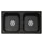 Evier 86x50 cm 2 bacs noir Samet