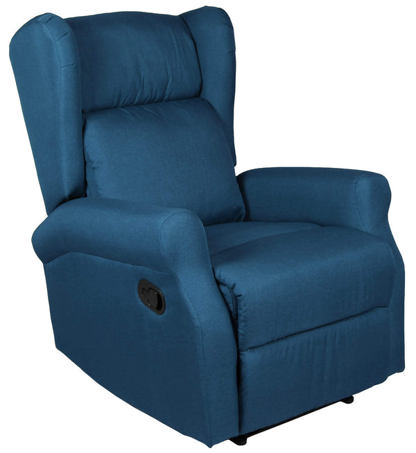 prezzo Fauteuil Relax Manuel en Tissu Vandi Bleu