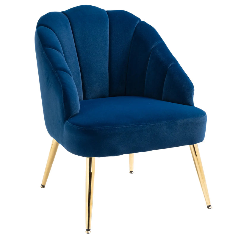 Poltrona Imbottita 63x65x84 cm in Velluto Blu