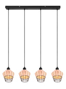 Lampada a Sospensione da Interno Attacco E27 in Tessuto Naturale