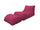 Avalli Fuchsia Polyester Pouf Chaise Longue Fauteuil avec repose-pieds