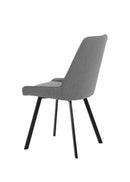 Set 4 Sedie 48x60xH87 cm in Microfibra Fox Grigio Scuro