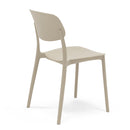 Set 6 Sedie 46x79x54 cm in Polipropilene Elodie Tortora