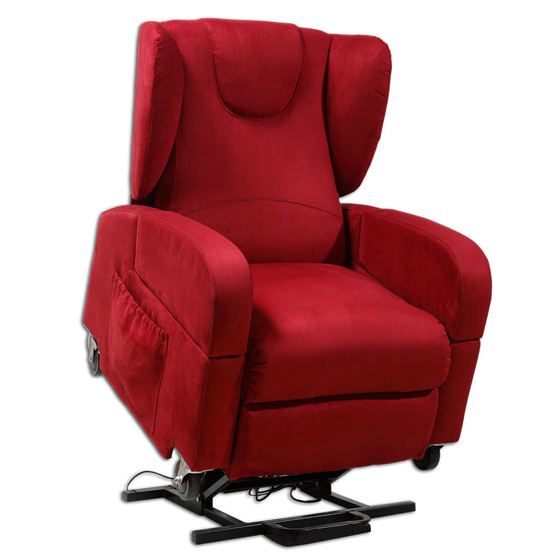 Poltrona Relax Elettrica Tamara con Alzapersona Lift 2 Motori in Microfibra Bordeaux