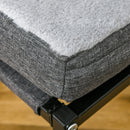 Divano Cuccia per Cani Grandi 93,5x69x48,5 cm in Tessuto Effetto Lino Grigio